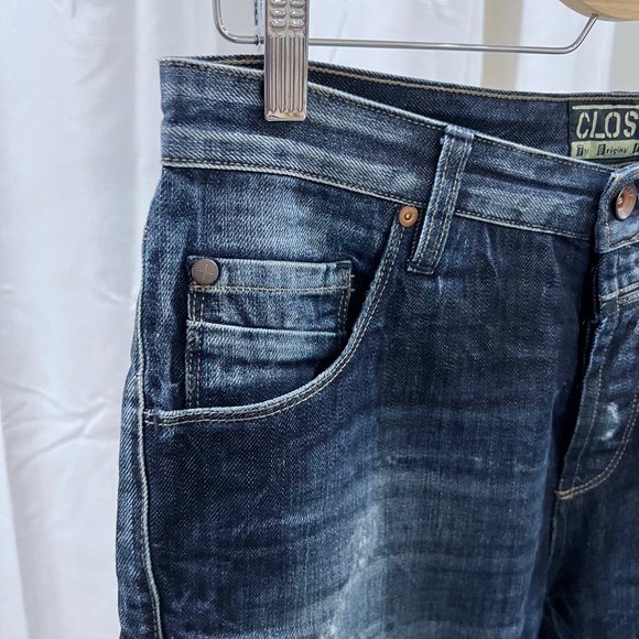 CLOSED Made in Italy Distressed REDDING Denim Jeans Slim Pants - Picture 8 of 14